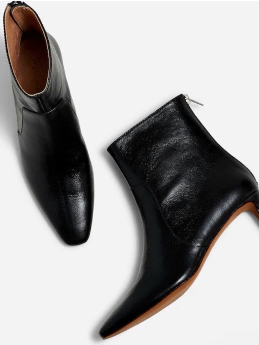 NWOB | Madewell The Dimes Kitten Heels in 100% Crinkle Patent Leather | Size 9.5